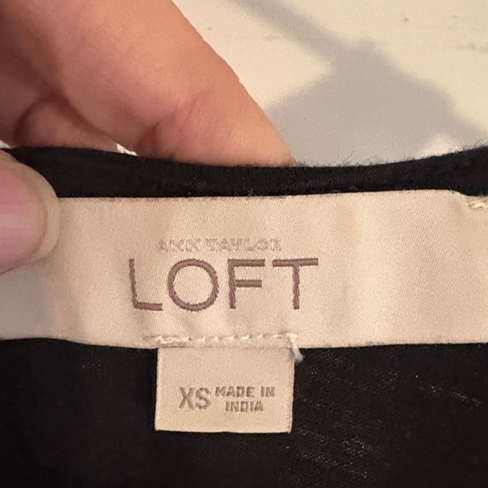 LOFT Black Dress with Keyhole Back - Picture 2 of 4